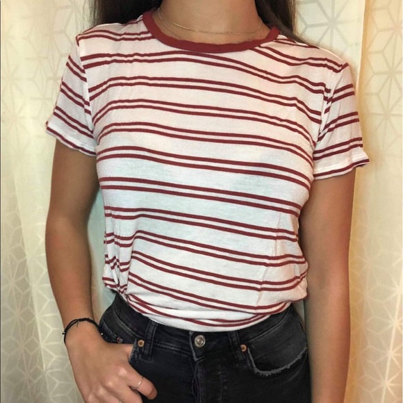 White and red stripped T-shirt - Picture 1 of 1